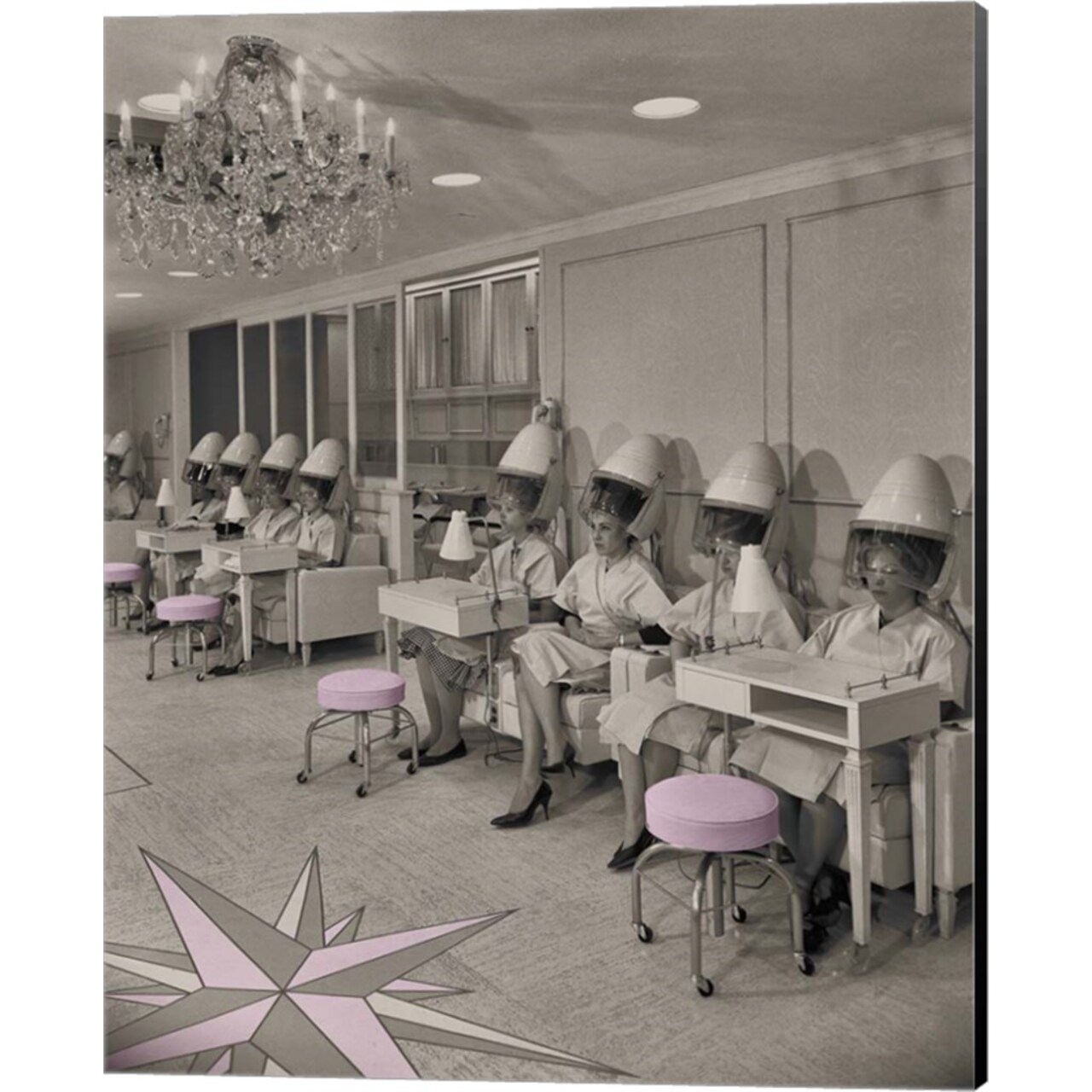 Beauty Day, Vintage Hair Salon by Tina Lavoie 16" x 20" Canvas Wall Art